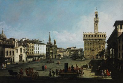 A Piazza della Signoria em Florença, 1742 de Bernardo Bellotto