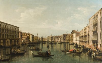 Vista do Grande Canal com o Palazzi Foscari e Moro Lin de Bernardo Bellotto