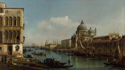 Vista do Grande Canal: Santa Maria della Salute e a Dogana do Campo Santa Maria Zobenigo de Bernardo Bellotto