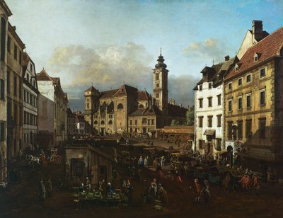 Praça Freyung a partir do sudeste de Bernardo Belotto Canaletto