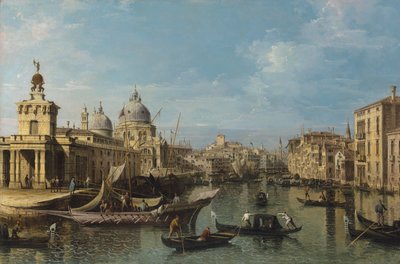 Veneza: A Entrada do Grande Canal, c.1720-80 (petróleo e tela) de Bernardo Belotto Canaletto