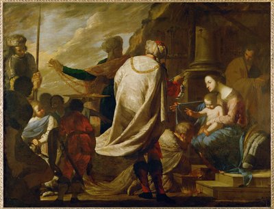 A Adoração dos Reis Magos ... (pintura sobre tela) de Bernardo Cavallino
