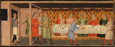 Banquete de casamento de Santa Cecília de Bernardo Daddi
