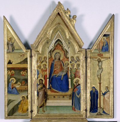 Tríptico com Madonna e Criança; de Bernardo Daddi