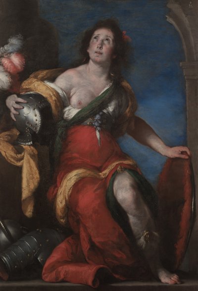 Figura alegórica, c.1636 (óleo sobre tela) de Bernardo Strozzi