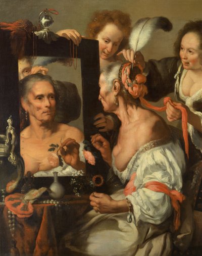 Alegoria da Impermanência (Velho Coquete) de Bernardo Strozzi