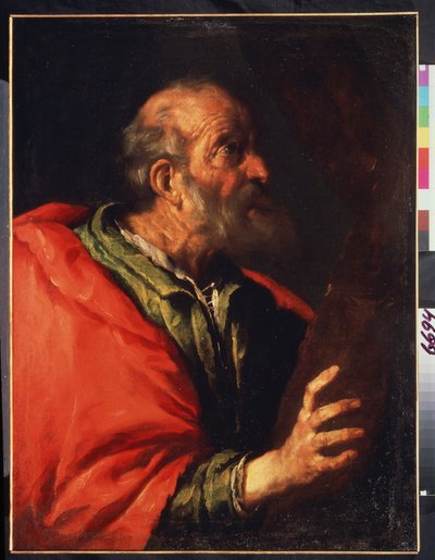 Cabeça de um homem velho, apóstolo Pedro? de Bernardo Strozzi