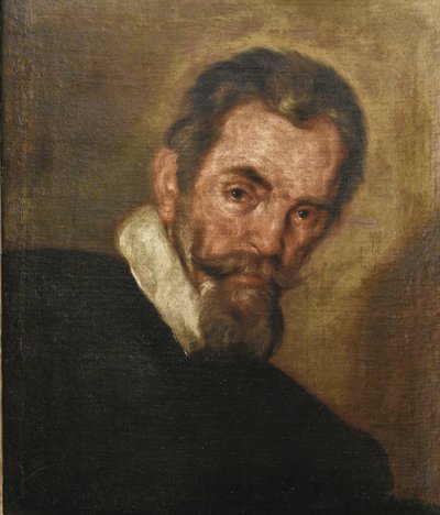 Retrato do compositor Claudio Monteverdi 1567-1643 de Bernardo Strozzi