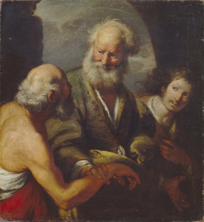 São Pedro curando um paralítico de Bernardo Strozzi