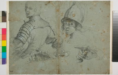 Estudo de jovem em armadura de Bernardo Strozzi