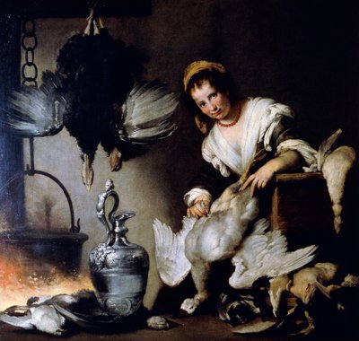 O cozinheiro, ca. 1625, de Bernardo Strozzi (1581-1644), óleo sobre tela. de Bernardo Strozzi