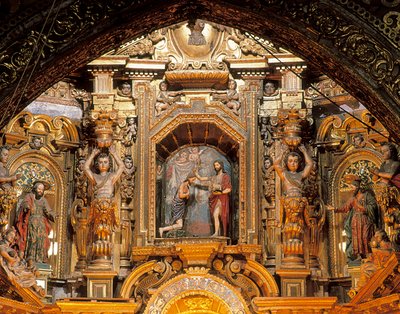 Retábulo da Igreja de San Francisco, Quito, Pichincha, Equador de Bernardo de Legarda