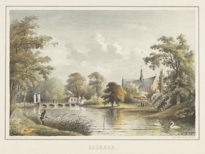 Vista de Alkmaar com Grote Kerk de Bernardus Gerardus ten Berge