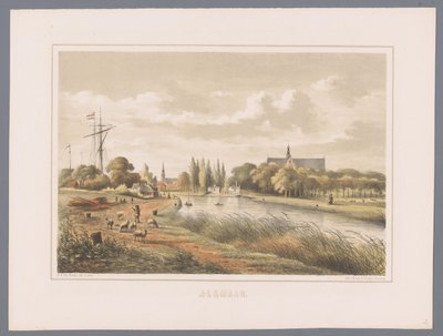 Arquitetura da cidade em Alkmaar Alkmaar (título da série no objeto) de Bernardus Gerardus ten Berge