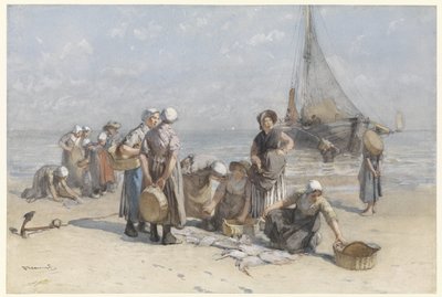 Peixarias na Praia em Scheveningen
Peixarias na praia em Scheveningen de Bernardus Johannes Blommers