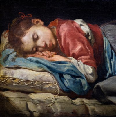 Rapariga adormecida de Bernhard (fl.1624 87) Keil