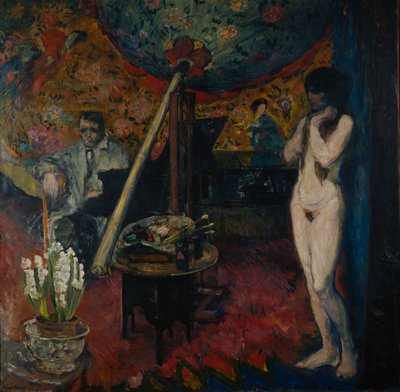 Auto-retrato no estúdio de Bernhard Dorotheus Folkestad