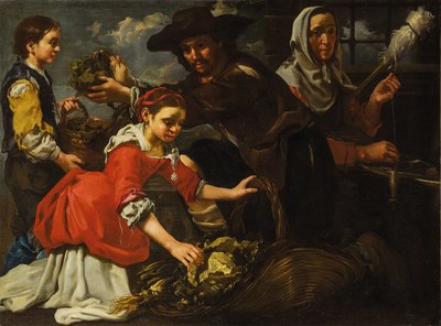 Espinheira e coletor de ervas (Alegoria da Terra) de Bernhard Keil