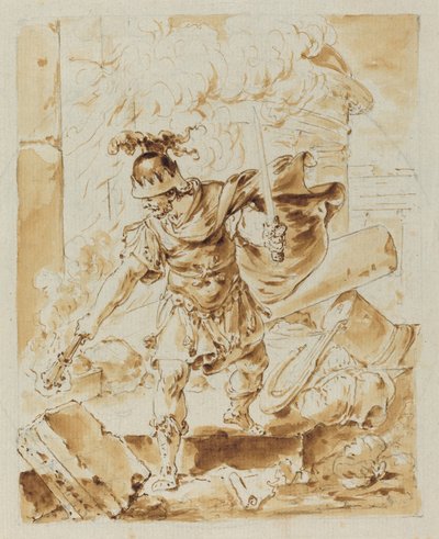 Alexandre incendiando Persépolis de Bernhard Rode