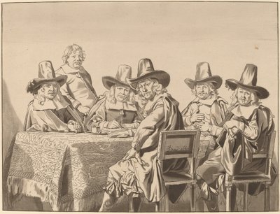 Diretores do Asilo de Órfãos de Haarlem, 1777, publicado em 1786. de Bernhard Schreuder