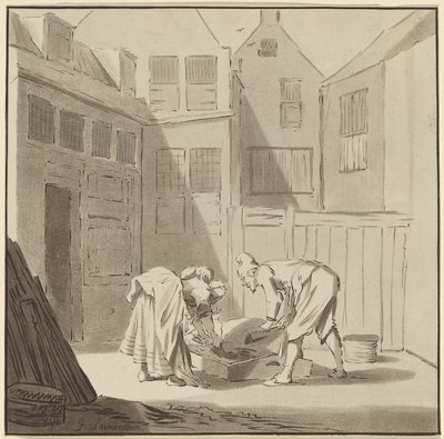 Matadores de porcos, 1778, publicado em 1787. de Bernhard Schreuder