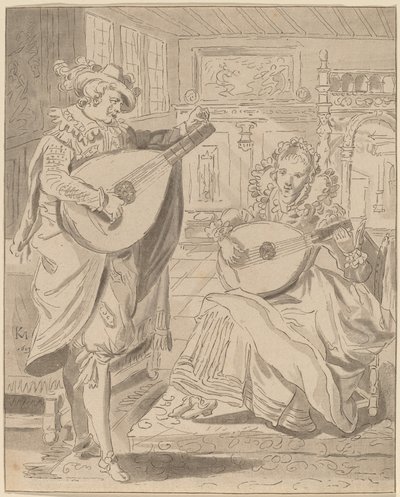 Companhia Musical, 1772, publicado em 1774. de Bernhard Schreuder