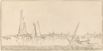 Rio com Vila, 1775. de Bernhard Schreuder
