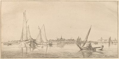 Rio com Vila, 1775. de Bernhard Schreuder