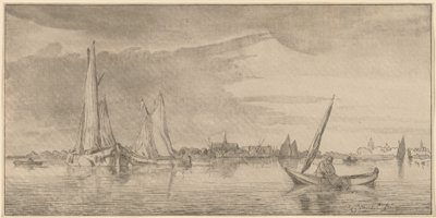 Rio com Vila, 1775. de Bernhard Schreuder