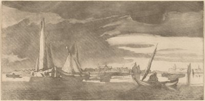 Rio com Vila, 1775. de Bernhard Schreuder