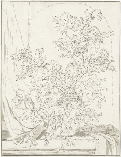 Vaso com flores para um nicho de Bernhard Schreuder
