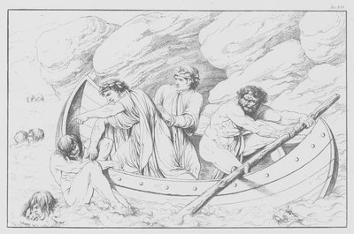 A Divina Comédia de Dante, Inferno (Inferno), Placa XIV (litografia) de Bernhard Schuler