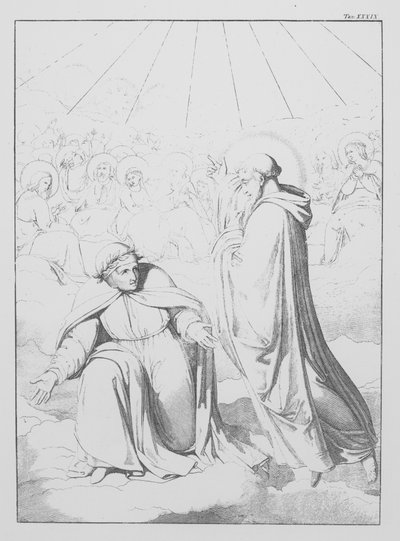 A Divina Comédia de Dante, Paradiso (Céu), Placa XXXIX (litografia) de Bernhard Schuler