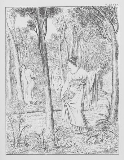 Divina Comédia de Dante, Purgatorio (Purgatório), Placa XXXVI (litografia) de Bernhard Schuler