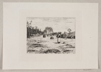 Paisagem com uma mulher carregando kvass de Bernhard Ulrik Middelboe