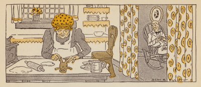 The Gingerbread Man, um conto da Nova Inglaterra (cor litho) de Bert Elliott