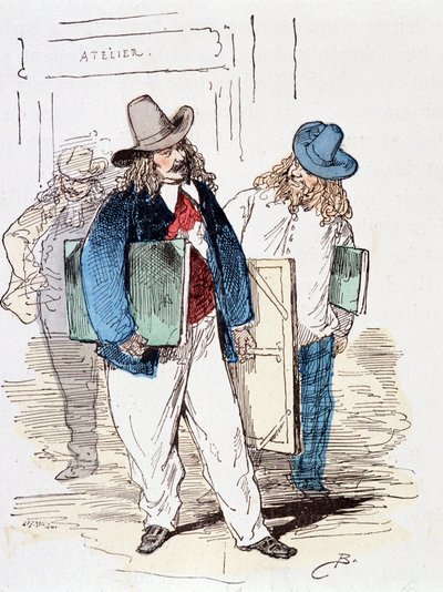 Artistas saindo de uma oficina - em "Pierre l