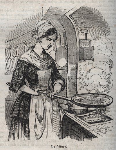 Fritura - gravação em "La Physiologie du gout" de Jean Anthelme Brillat Savarin (Brillat-Savarin de Bertall