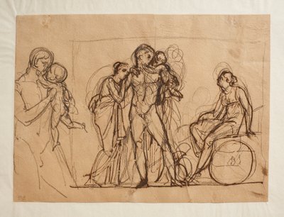 Adeus de Heitor a Andromache e Astyanax de Bertel Thorvaldsen