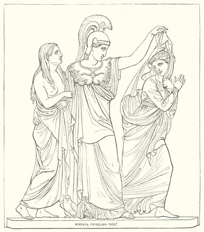 Minerva revelando o vice de Bertel after Thorvaldsen
