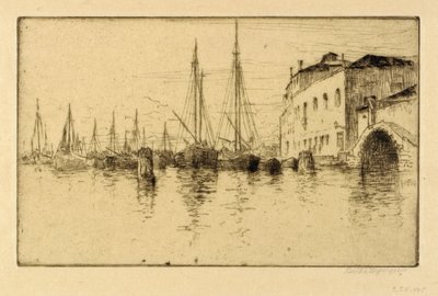 Ao longo da Giudecca, Veneza de Bertha E. Jaques