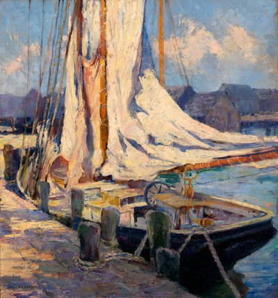 Cena do cais, Gloucester. de Bertha Eversfield Perrie