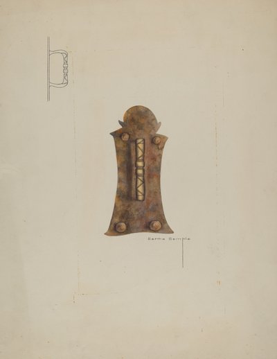Maçaneta da porta de ferro de Bertha Semple