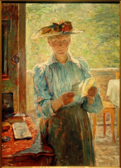 Retrato da pianista sueca Hanna Lucia Bauck de Bertha Wegmann