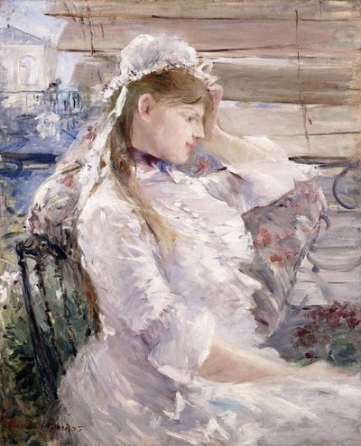 Atrás das cortinas, 1879 de Berthe Morisot