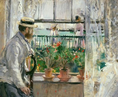 Eugene Manet (1834-92) na Ilha de Wight (óleo sobre tela) de Berthe Morisot