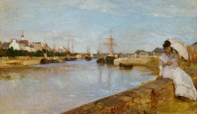 Francês: Vue du petit port de Lorient O porto de Lorient de Berthe Morisot