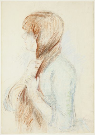 Garota Trançando o Cabelo (La Natte) de Berthe Morisot