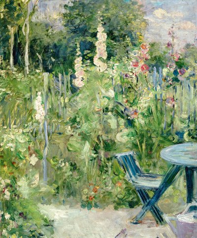 Hollyhocks Roses trémières, 1884 de Berthe Morisot