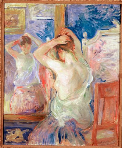 Na frente do espelho de Berthe Morisot